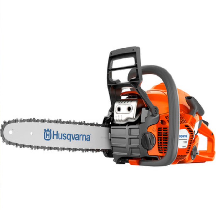 RENTAL - Husqvarna Gas Chainsaw, 38cc, 16in. Bar, 3/8in. Chain Pitch, Model# 135 II